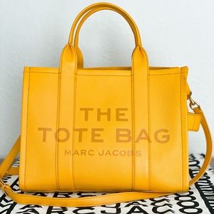 Marc Jacobs Full Grain Leather Tote Bag Medium In Artisan Gold